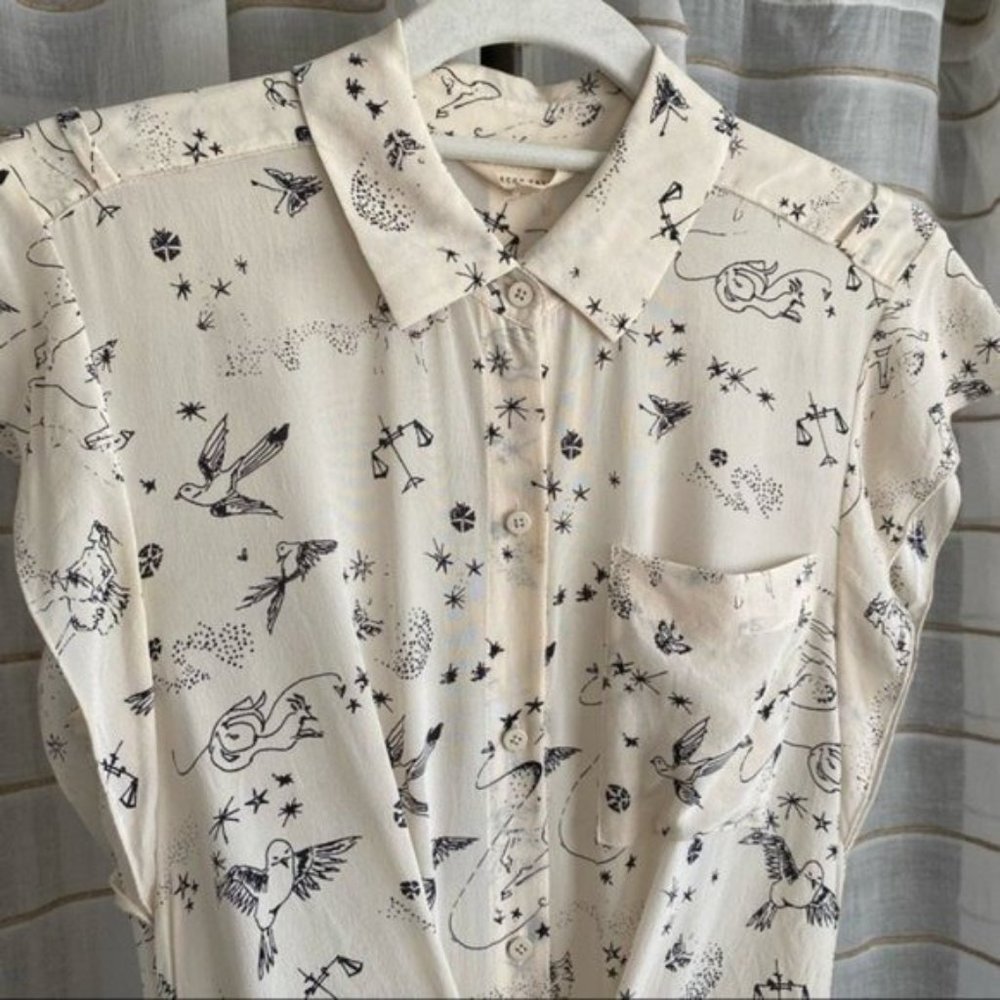 ❌SOLD❌ Rebecca Taylor Astrology Silk Dress - Picture 4 of 15
